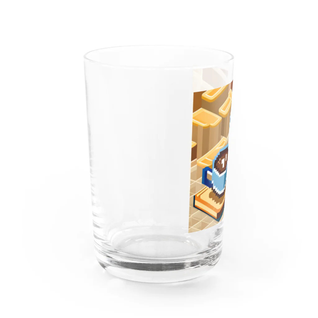 cunissaのドット絵コーヒーと電気ポット Water Glass :left