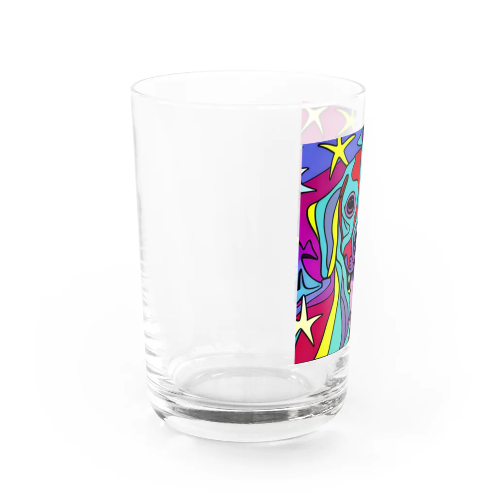 nakagawa-kikakuの奇抜なアート風の可愛い犬のグッズ Water Glass :left