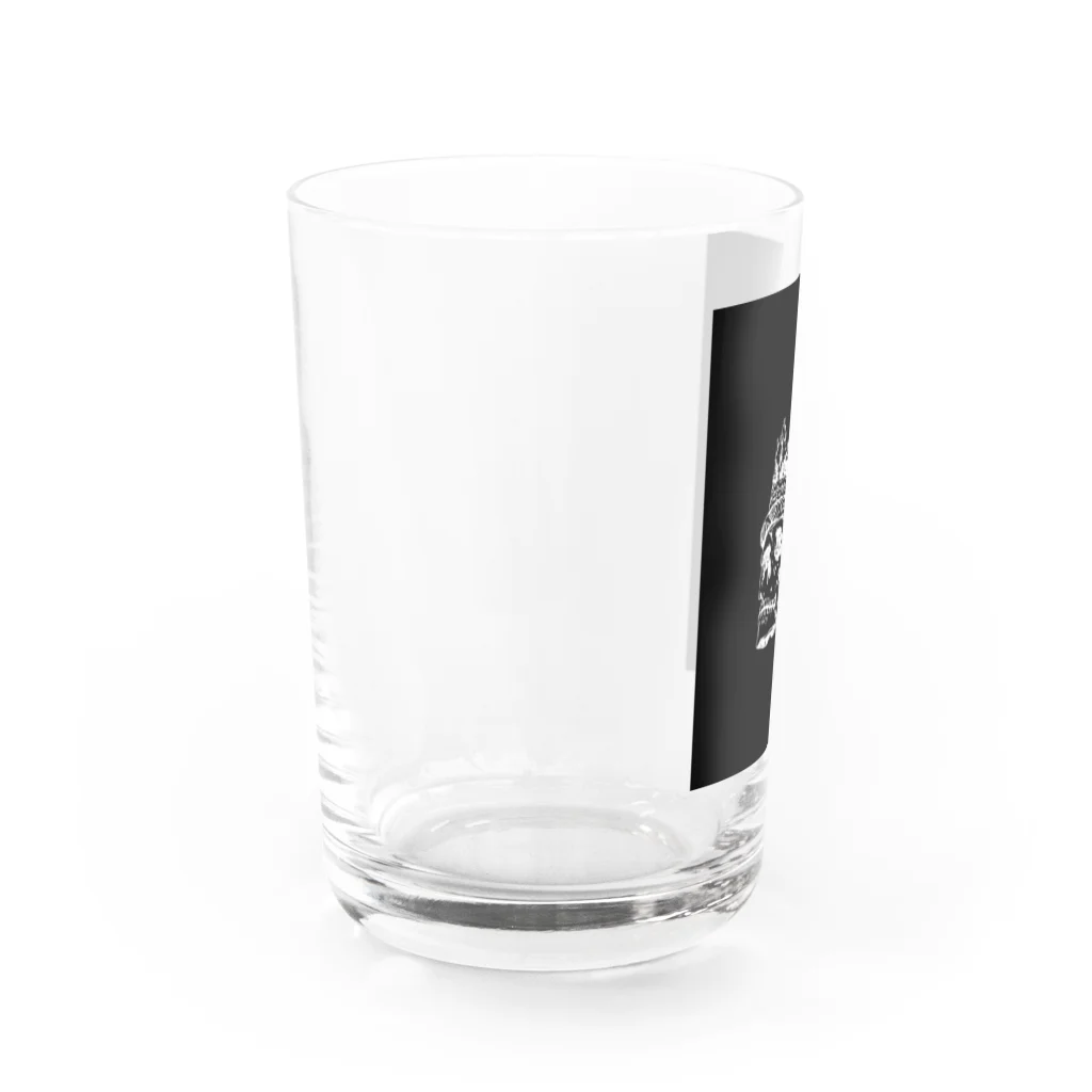 COOL&SIMPLEのBlack White Illustrated Skull King  Water Glass :left