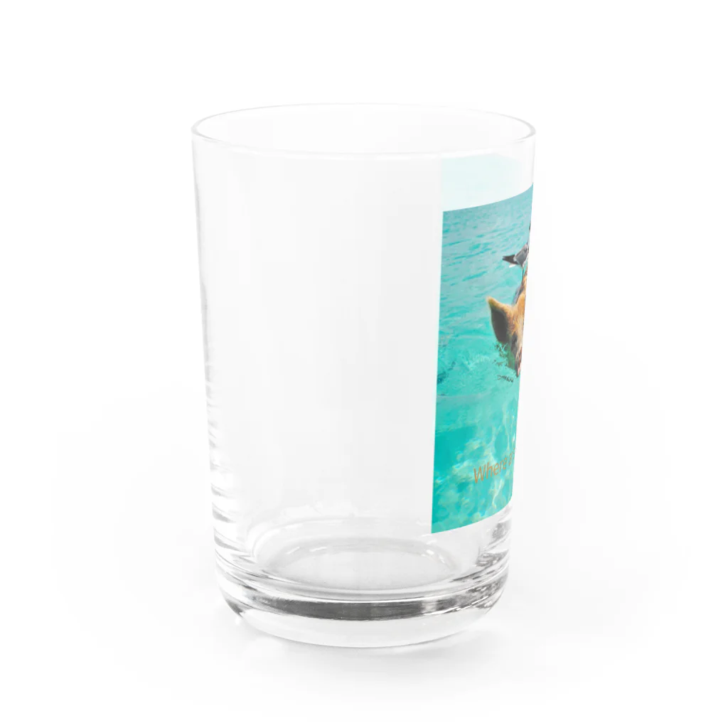 MOMOTAKAショップの海のかけら - ピグとバード Water Glass :left