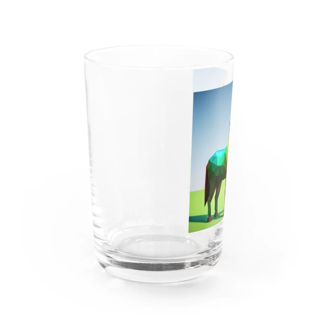 REIZAのカラフルにたたずむ馬 Water Glass :left