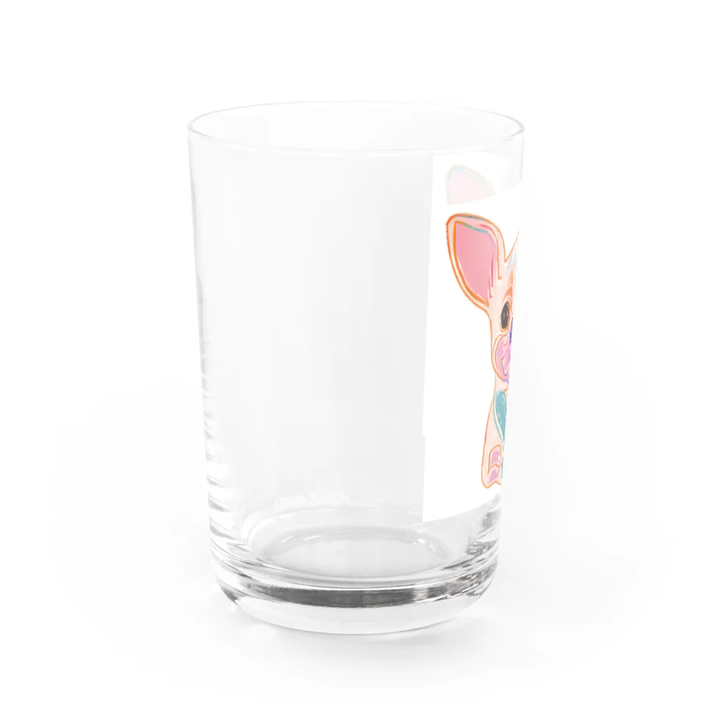 チワワ愛好家ショップの恋におちたチワワの物語 Water Glass :left