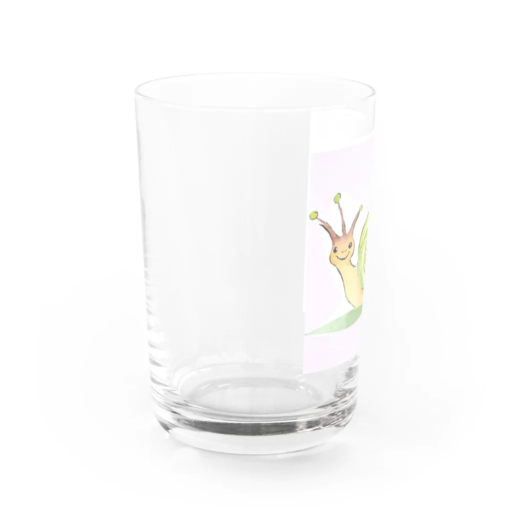 カタツムリに癒しを求めて❗のカタツムリのお母さん Water Glass :left