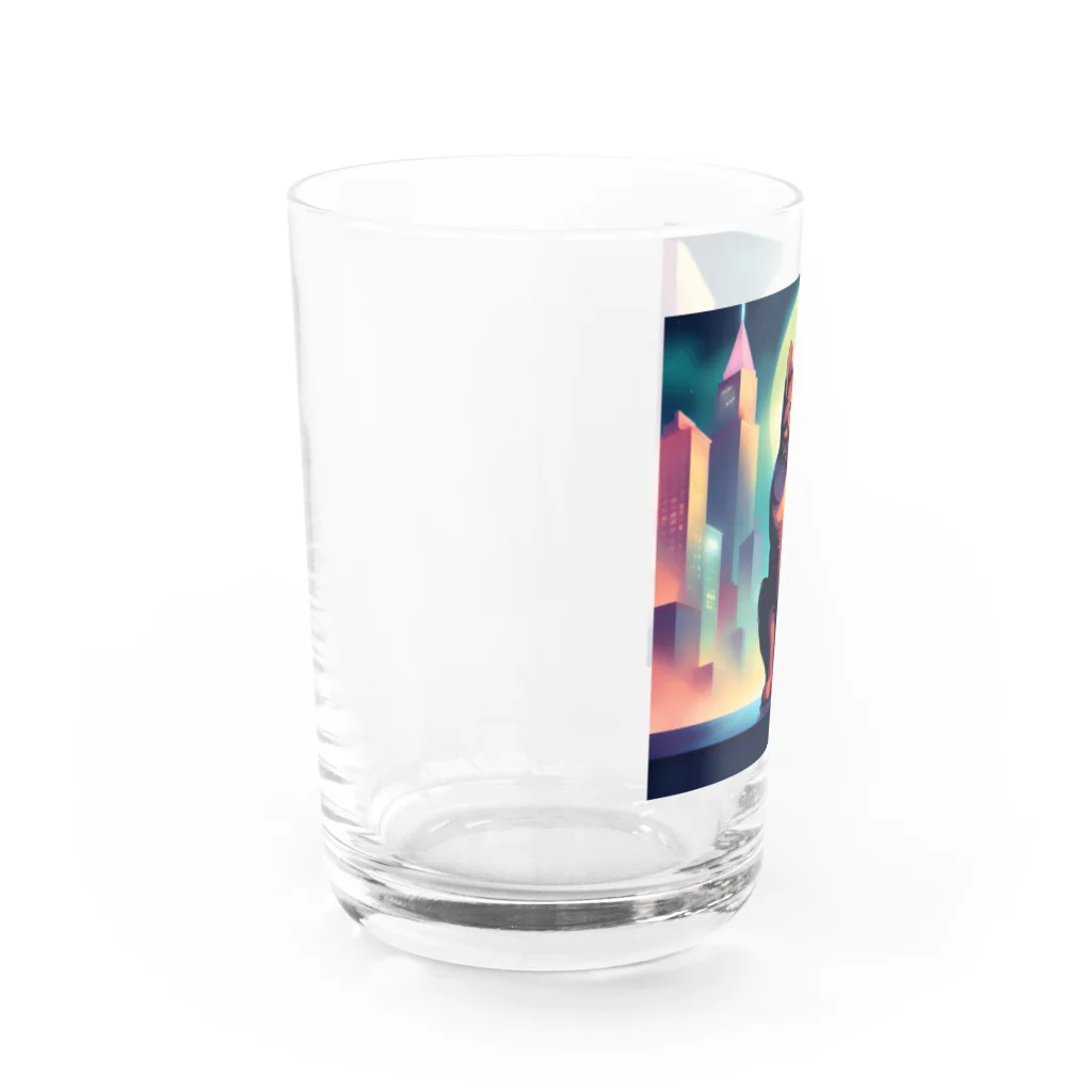 猫店の世紀末 猫 ver.art Water Glass :left