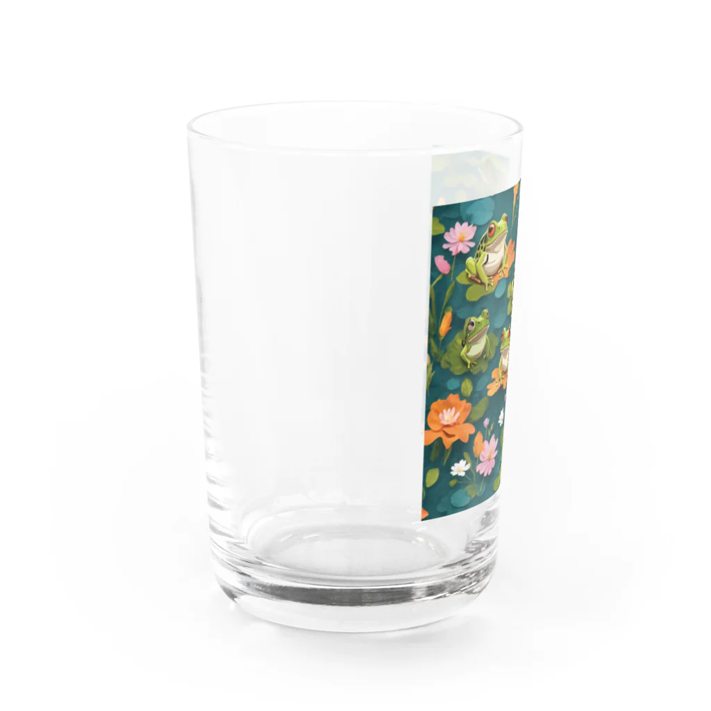 sagimoriのカエルアート Water Glass :left