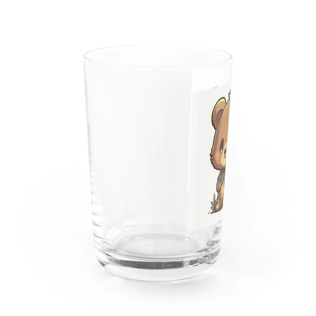 mumusのくまのイラストグッズ Water Glass :left