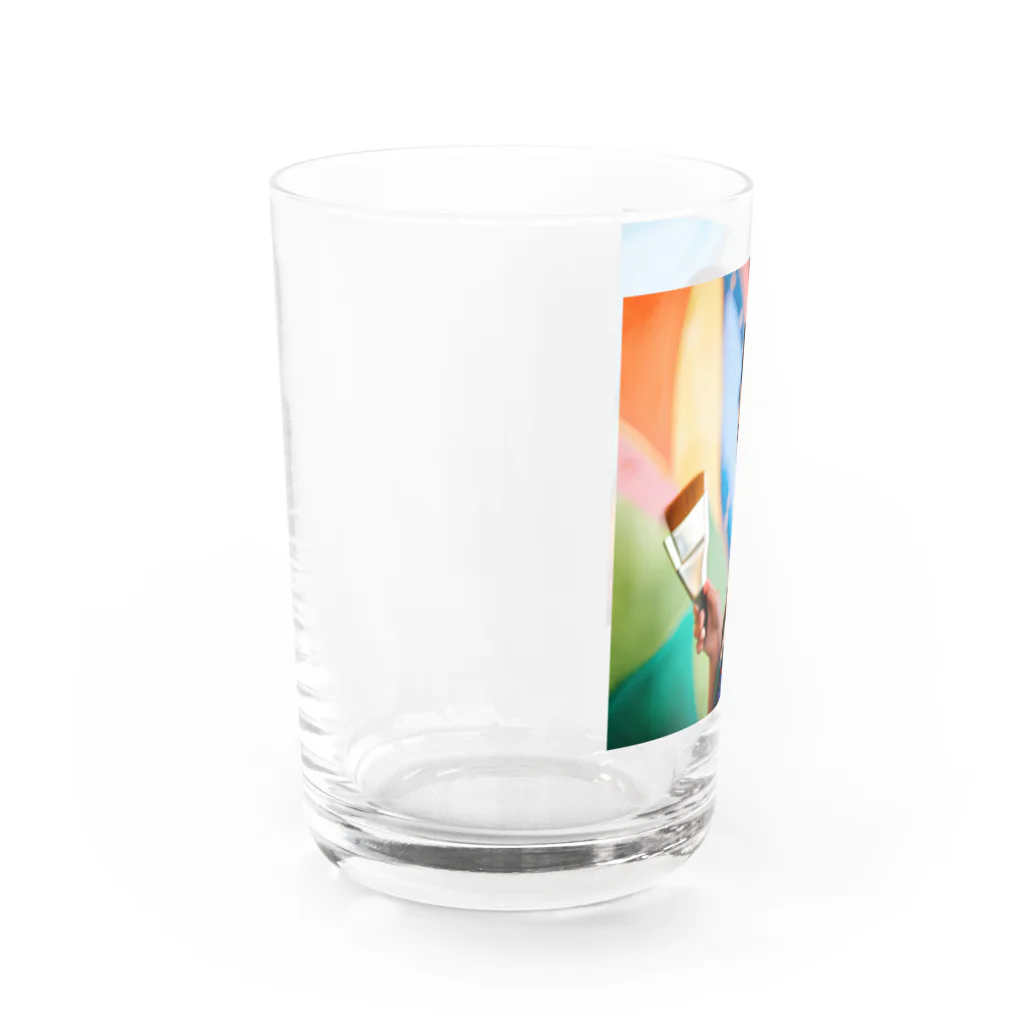 Stylishのアートな女性 Water Glass :left