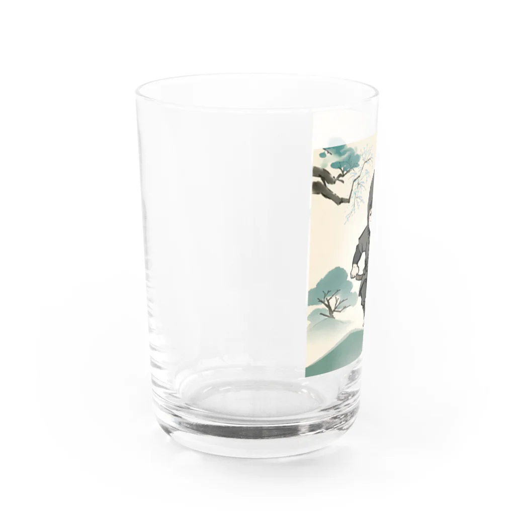 忍者の忍者のイラストグッズ Water Glass :left