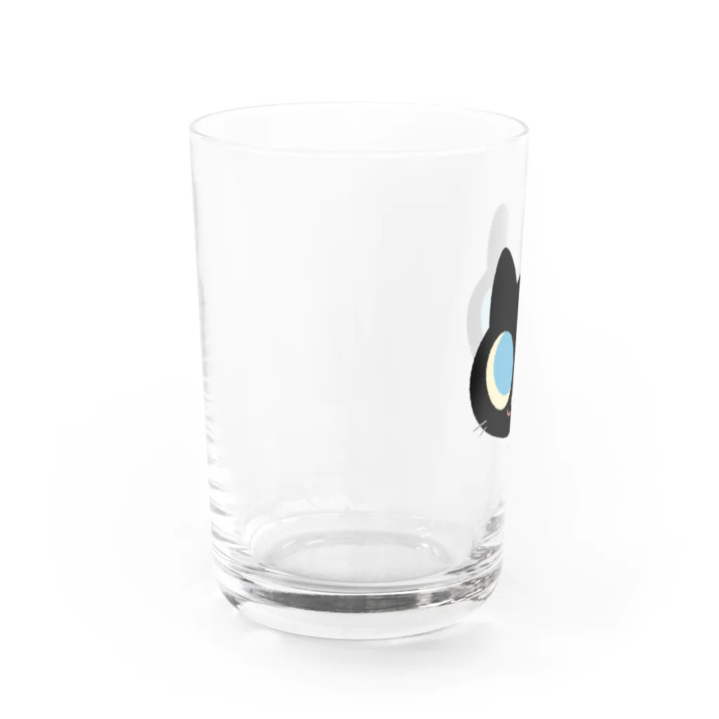 HAPPY.HAPPY.CRAZYのくろねこ Water Glass :left