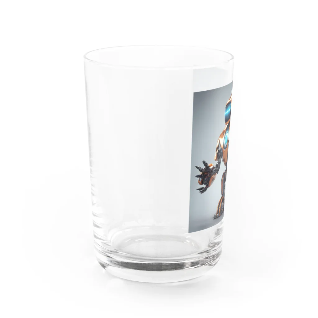 summerのショップのかっこいいロボットのイラストグッズ Water Glass :left