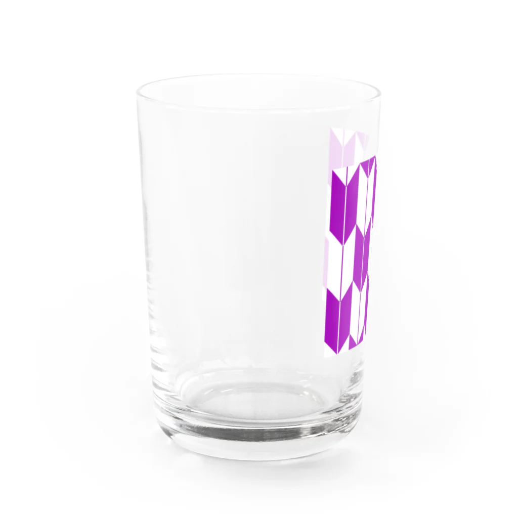 あかずきん工房の矢絣　四角　和柄 Water Glass :left