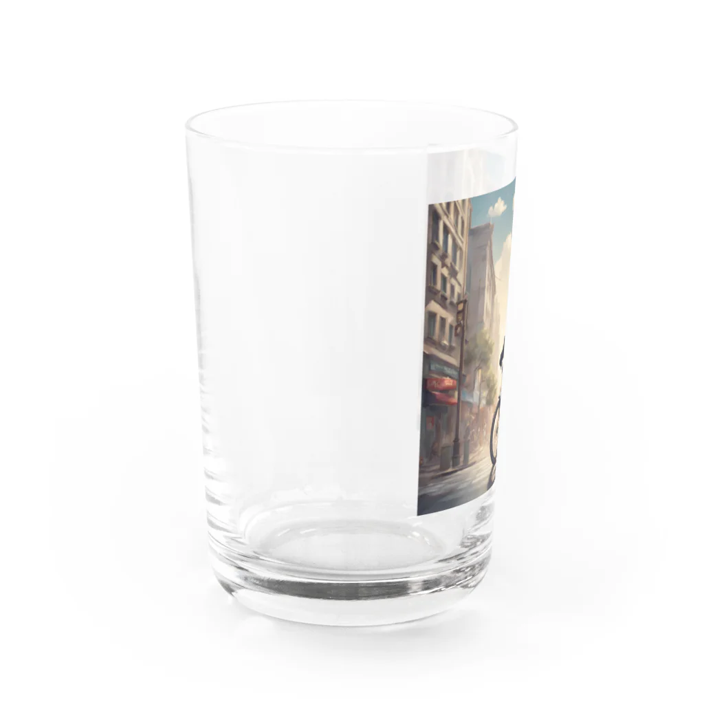 ルノルノの自転車でお買い物パンダくん Water Glass :left