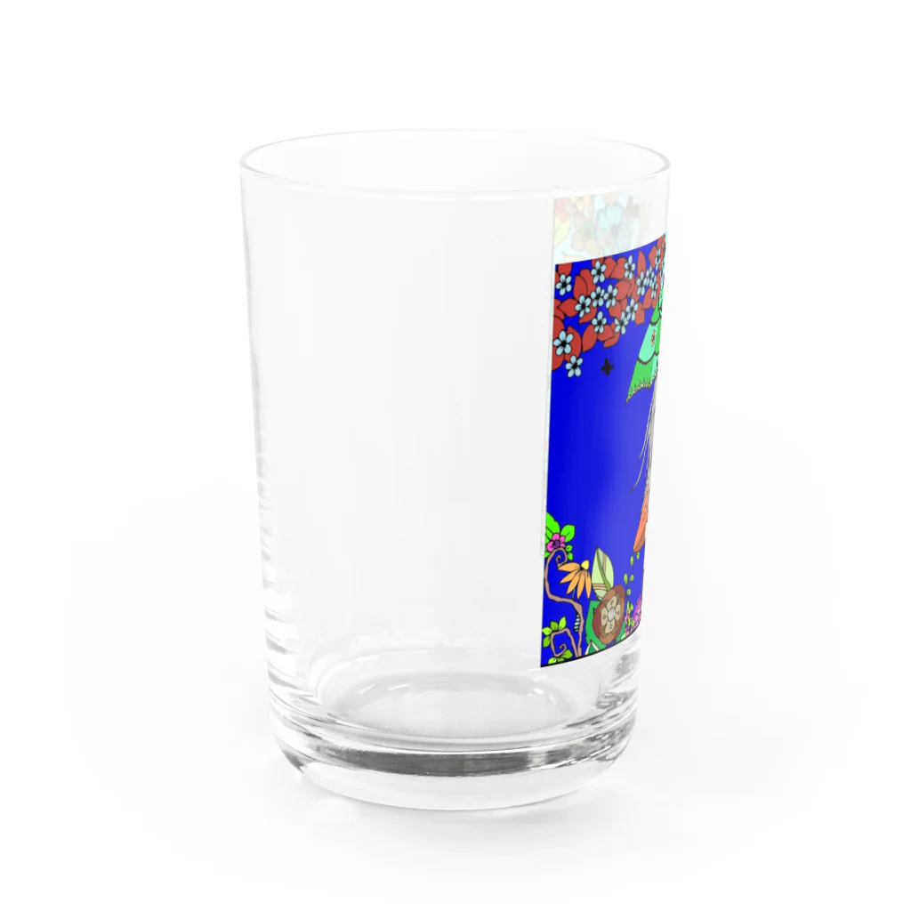 子供と嫁と時々わたしの傘をさす少女 Water Glass :left