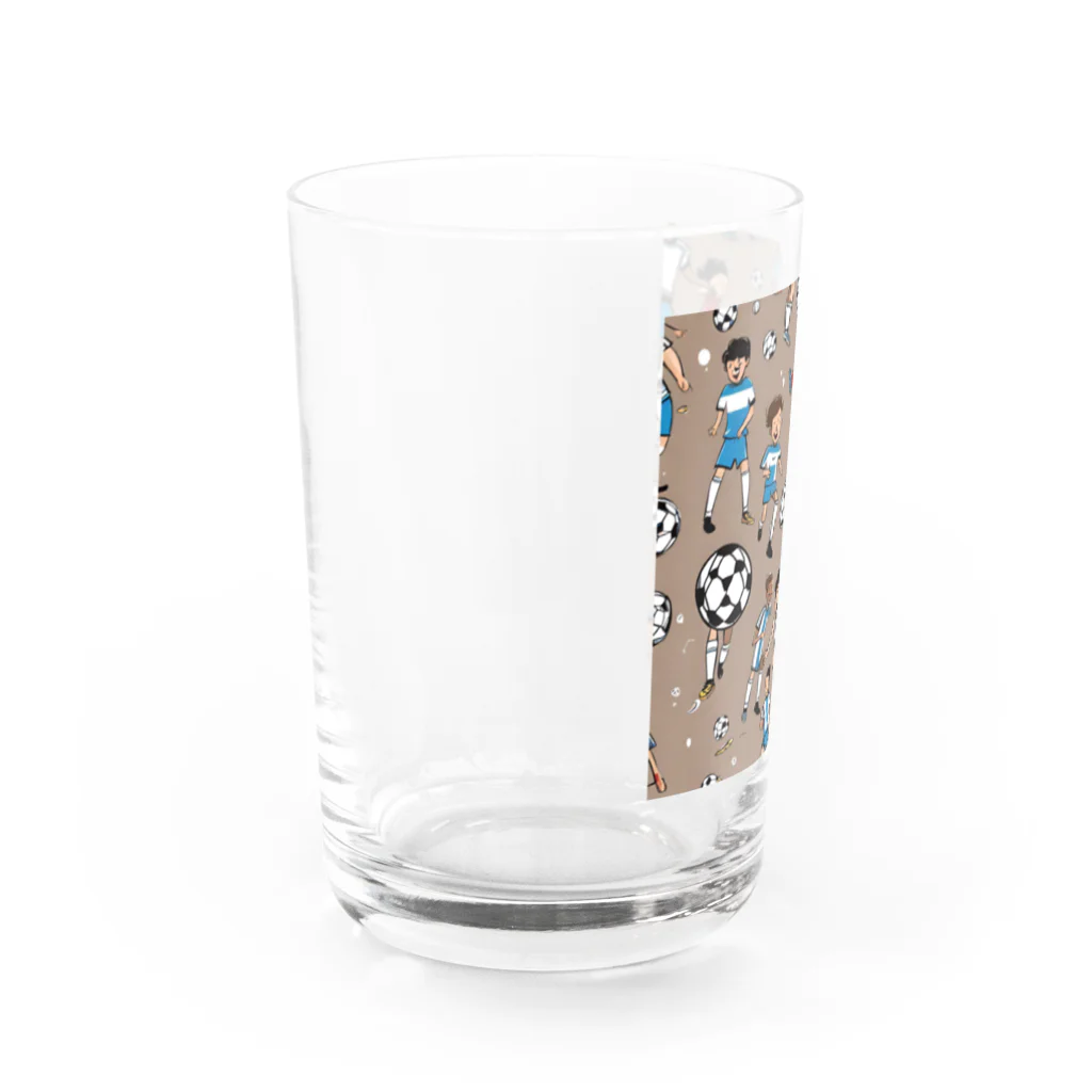 子供と嫁と時々わたしのサッカー小僧 Water Glass :left