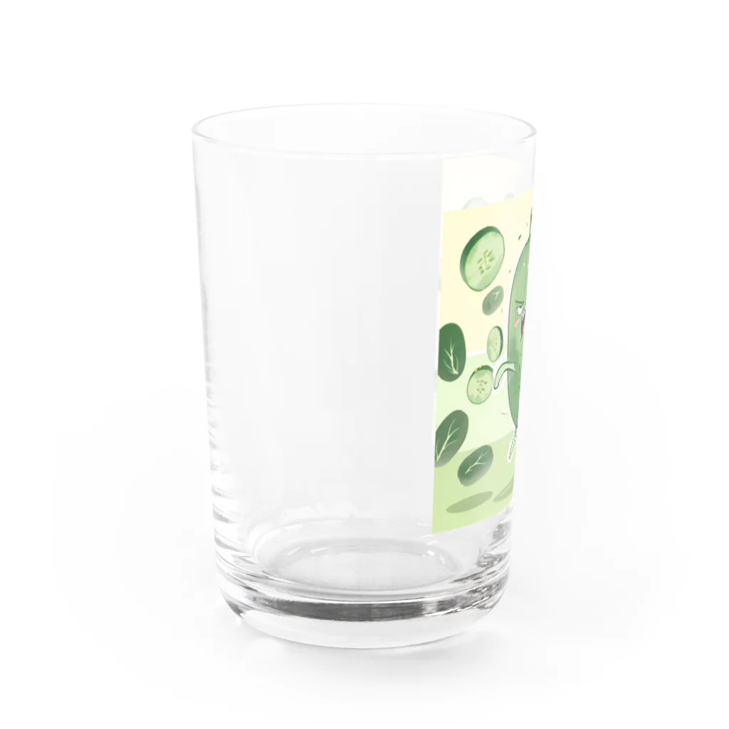 takanori5のアングリーダンシングキューカンバー Water Glass :left