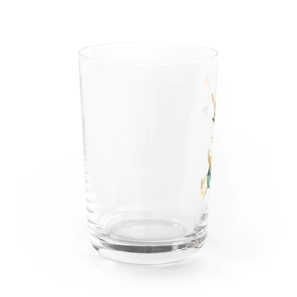 ✴︎Tiara shop✴︎のビール好きのうさぎ Water Glass :left