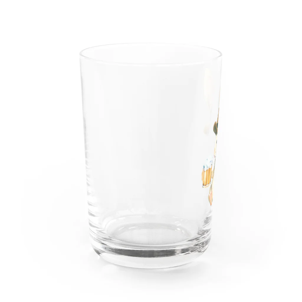 ✴︎Tiara shop✴︎のビール好きのうさぎ Water Glass :left