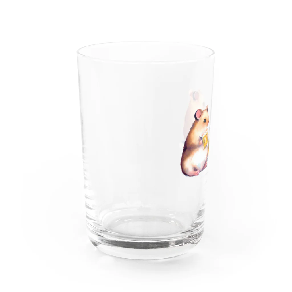 ✴︎Tiara shop✴︎のビール好きのハムスター Water Glass :left