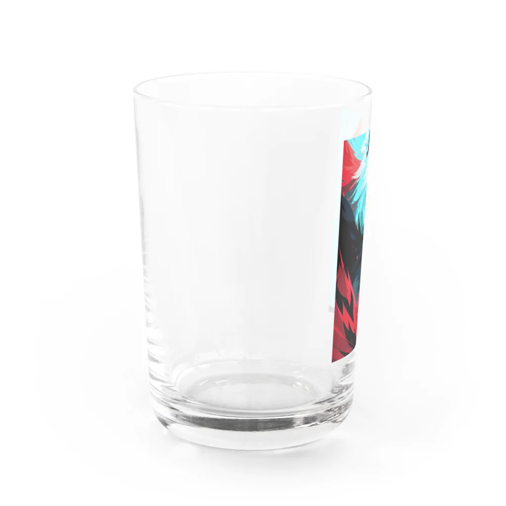 waffle2000の白狼と黒狼 Water Glass :left