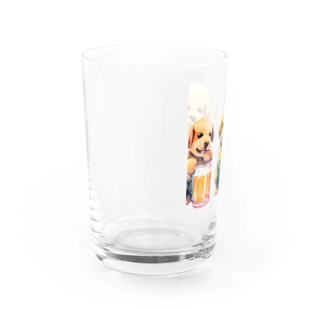 ✴︎Tiara shop✴︎のビール好きの犬 Water Glass :left