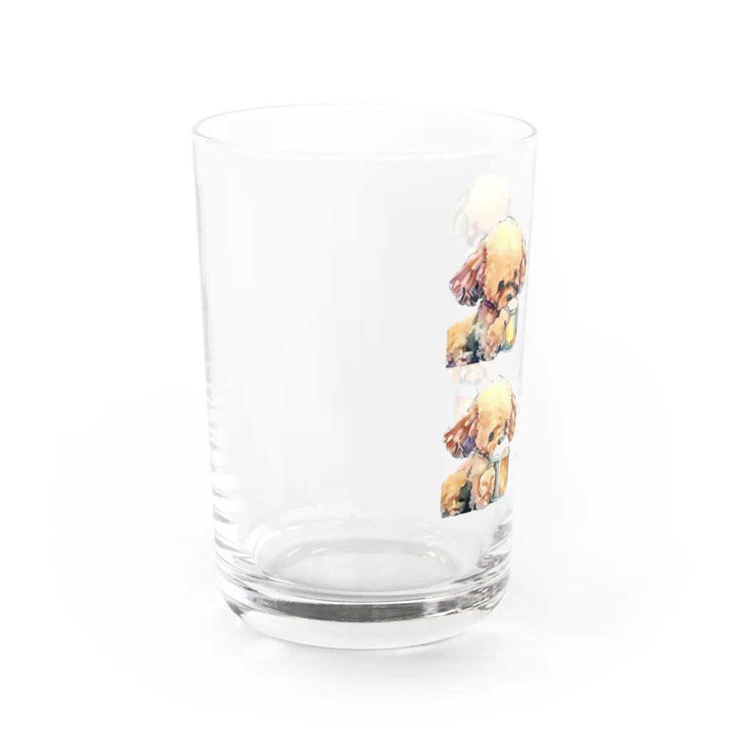 ✴︎Tiara shop✴︎のビール好きの犬 Water Glass :left