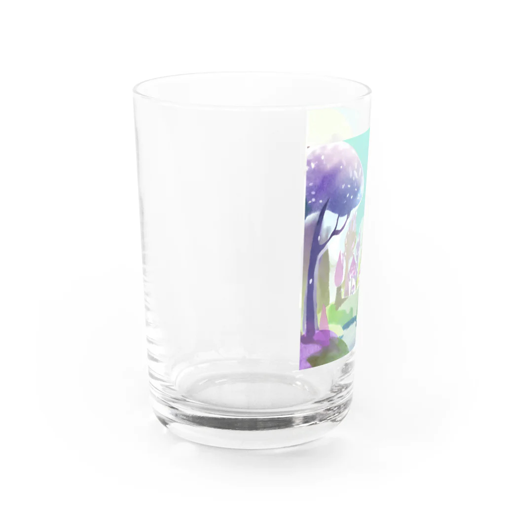 dxwtcrs94zの森のイラストグッズ Water Glass :left