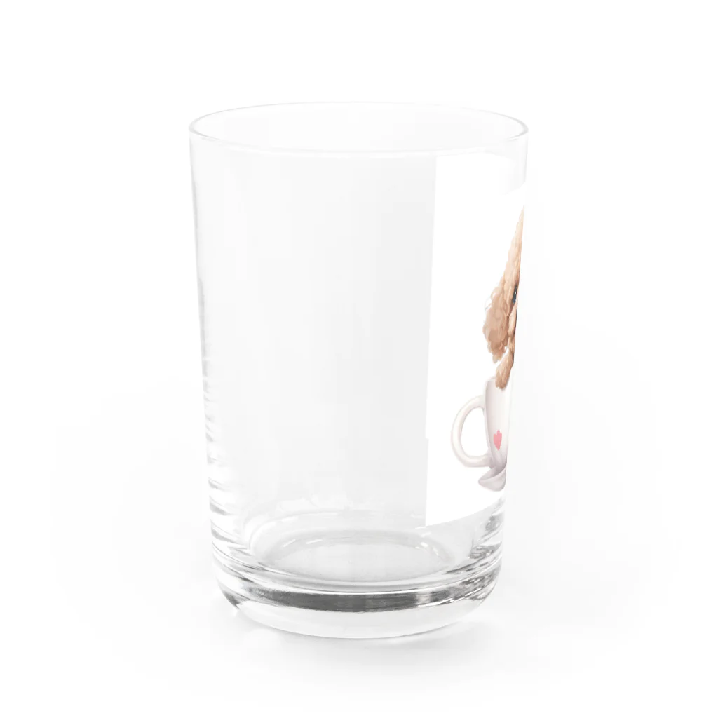 Tiny Cute Crittersのちっちゃいプードル Water Glass :left