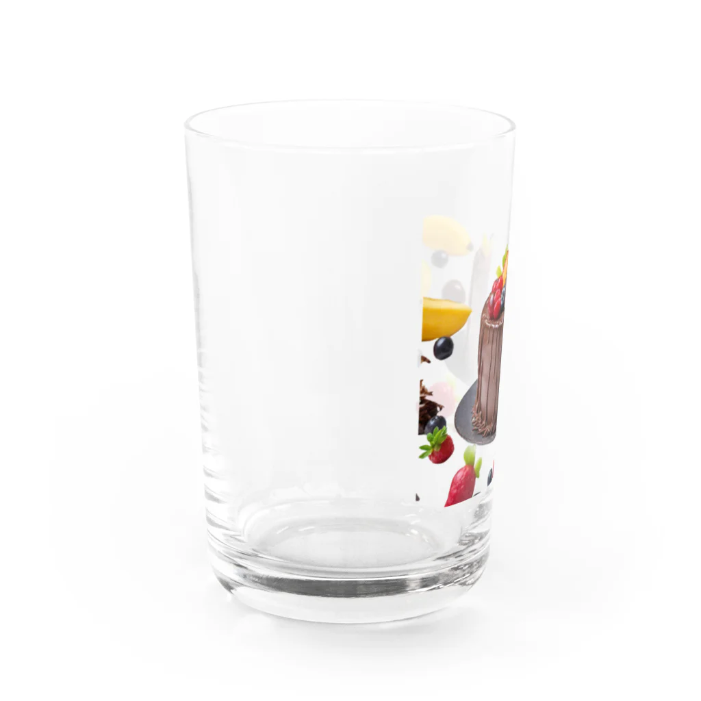 udのフルーツたっぷりチョコレートケーキ Water Glass :left