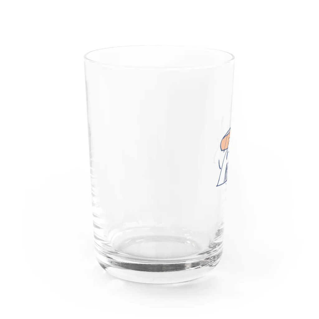 まいにちパリピのおにぎりヤンキー（べに鮭リーゼント） Water Glass :left