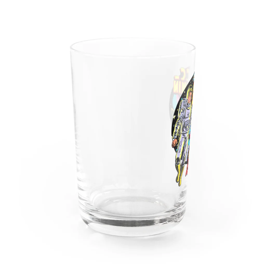 islandmoon13の宇宙の男女　　昔のアメコミ風 Water Glass :left