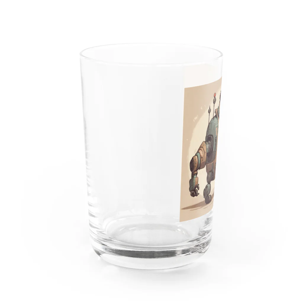 PUGおやじのロボパグ出動 Water Glass :left