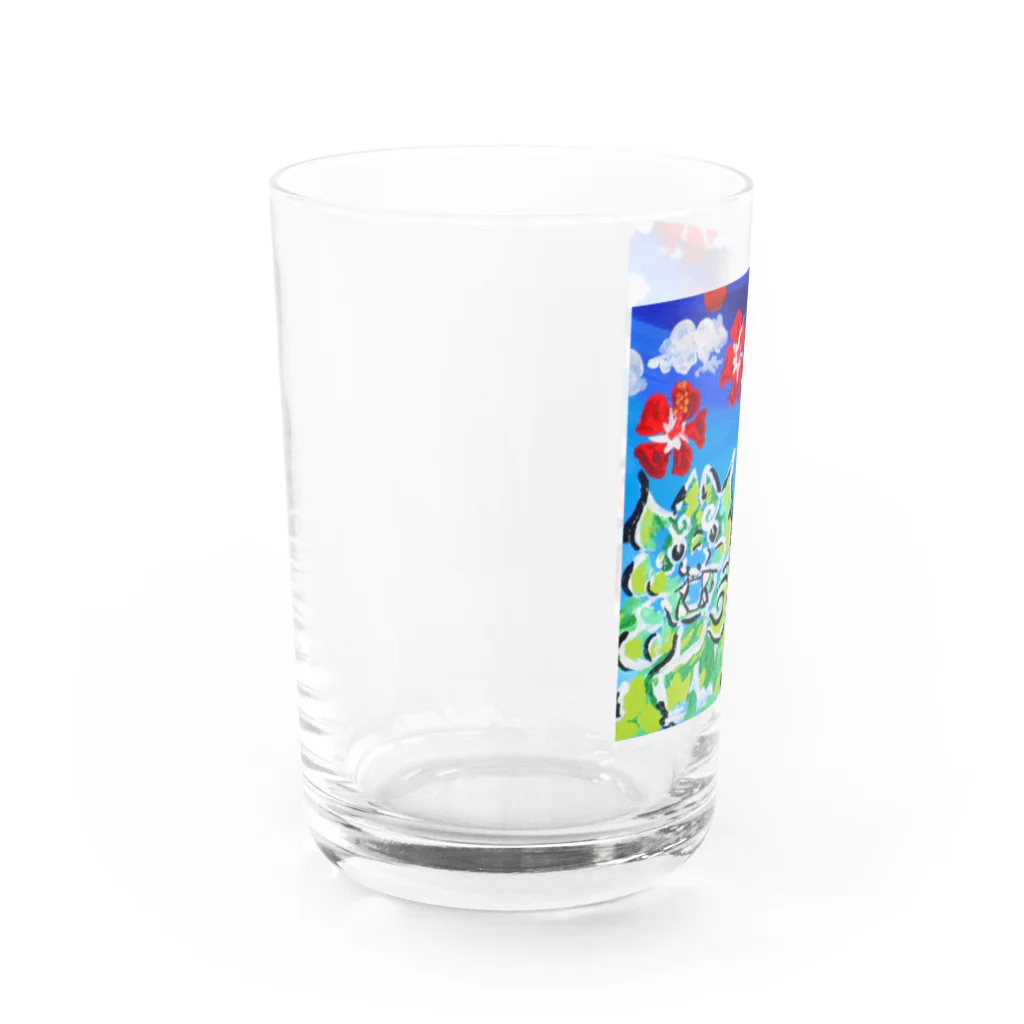 カラフルニコニコショップのスマイルシーサー Water Glass :left