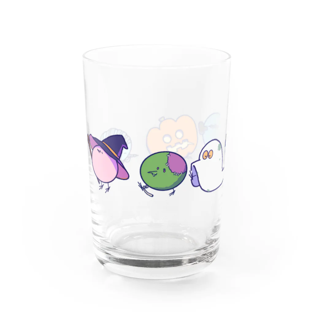 崖からぷっちんのハロウィン仮装とり Water Glass :left