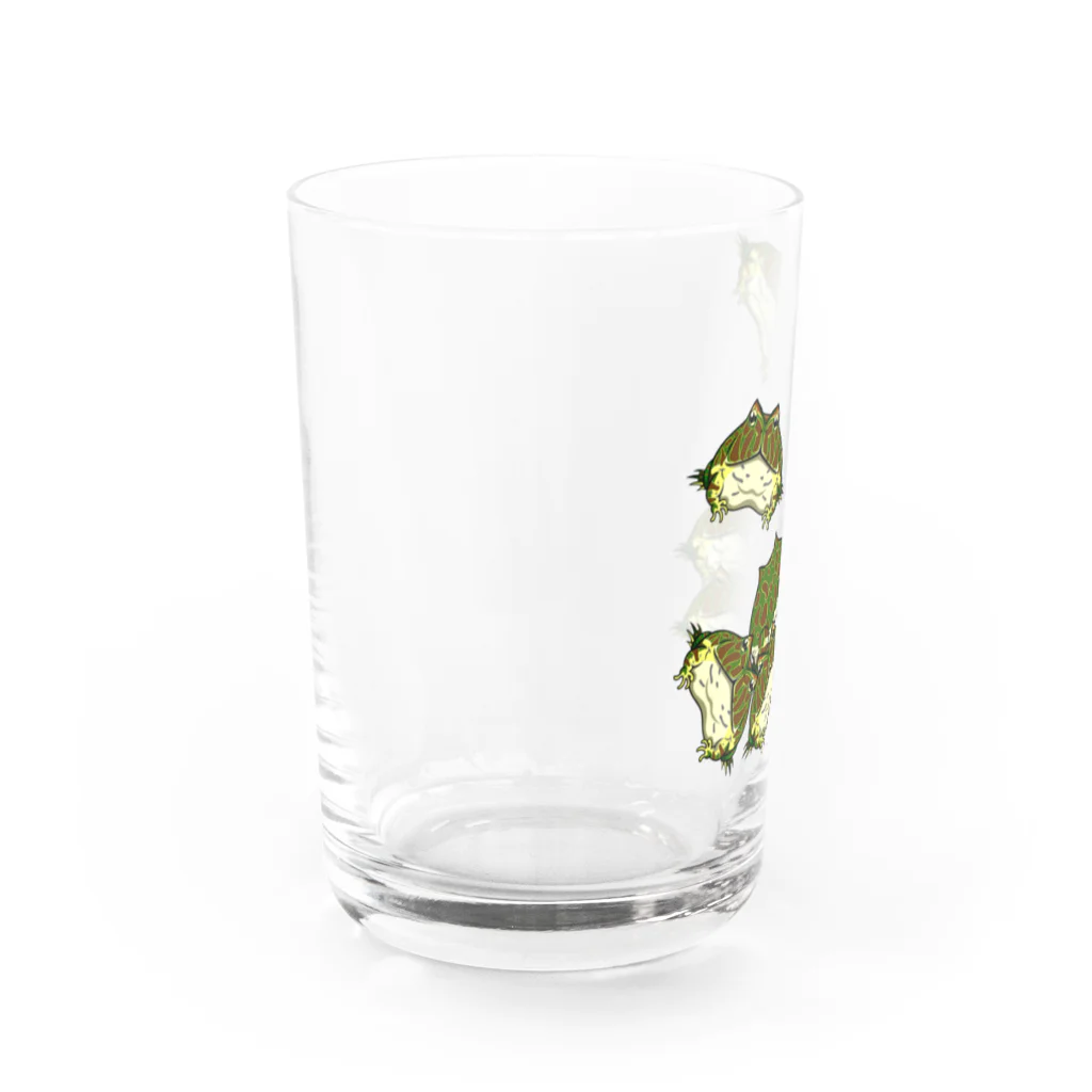 もむのふの爬虫類グッズやさんの積みベルツノグッズ Water Glass :left