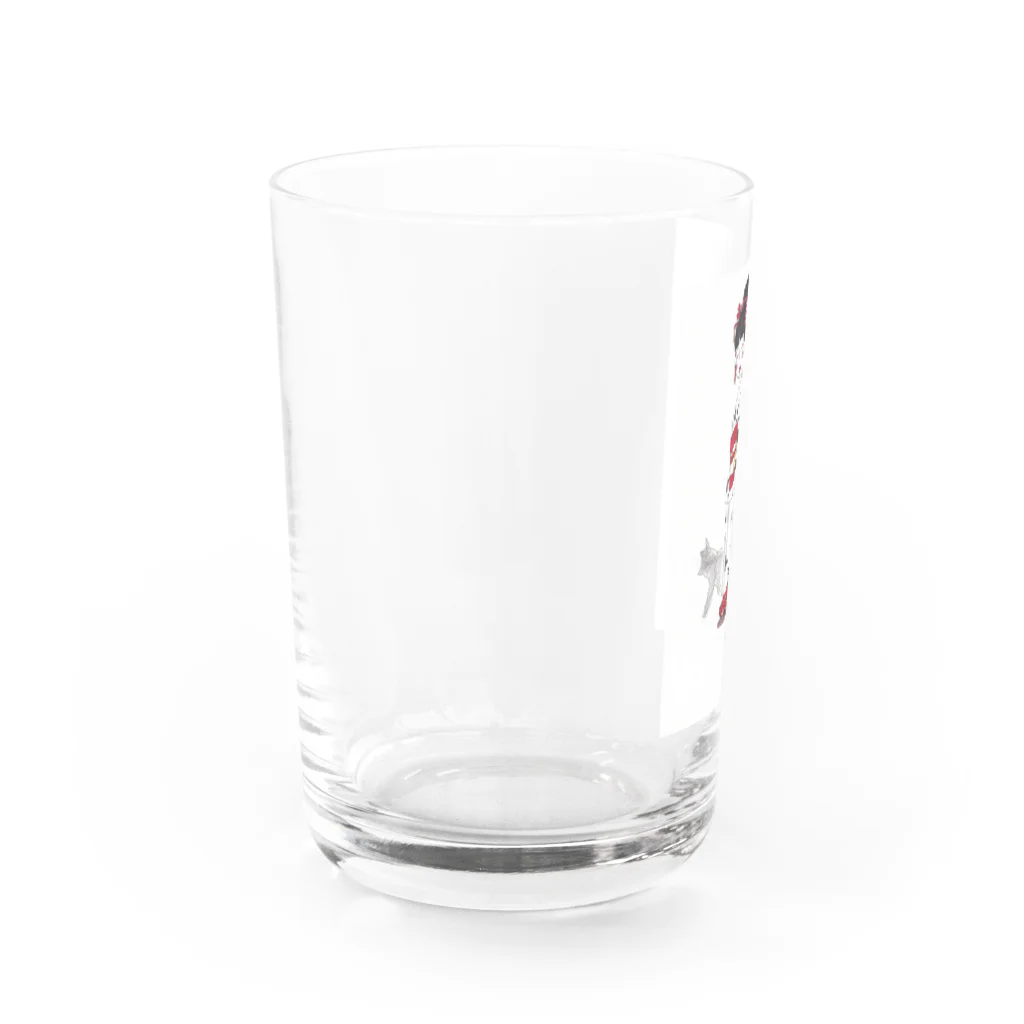 kukuri1957のお店の黒猫ちゃん Water Glass :left