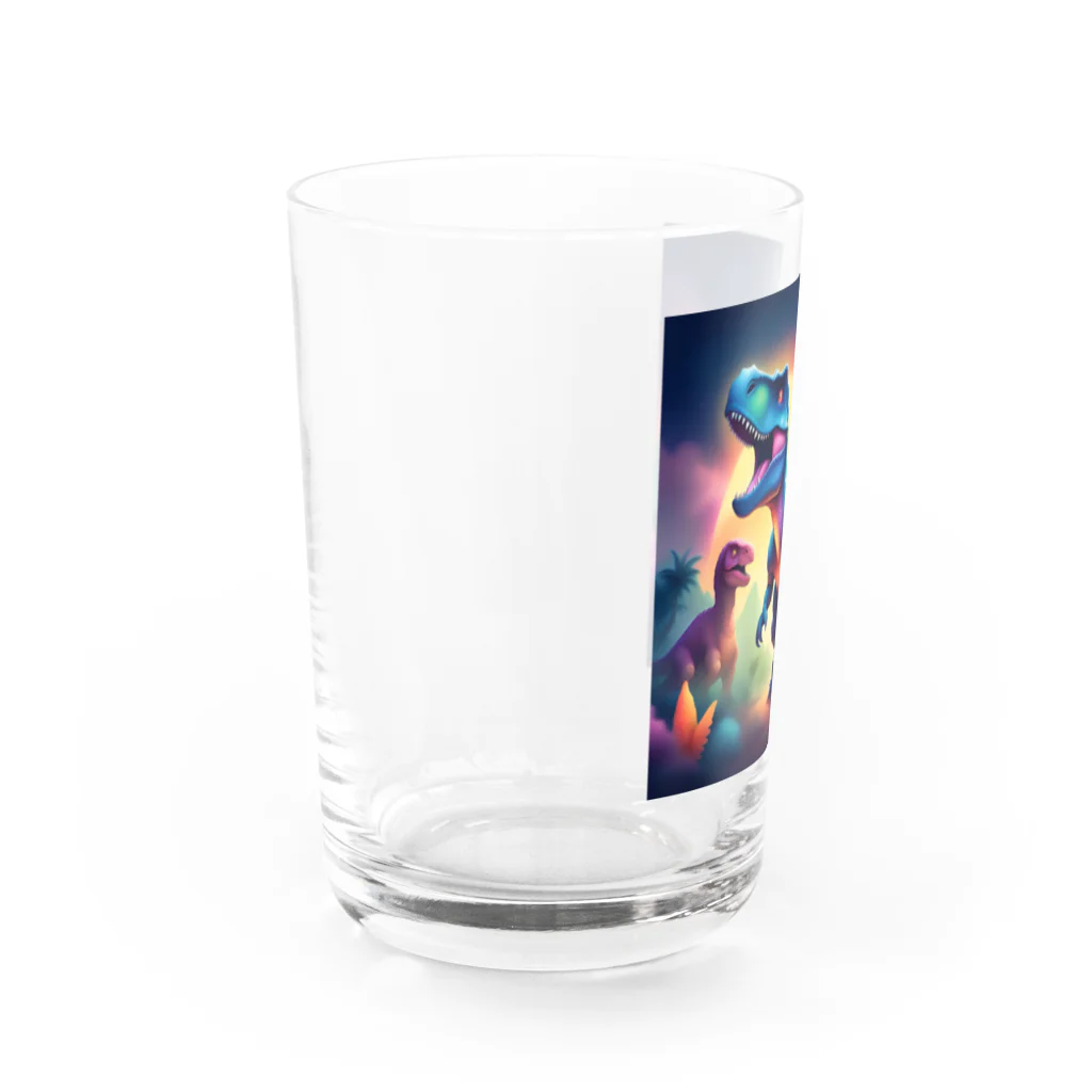 サラリーマン恐竜のファンタスティック恐竜 Water Glass :left