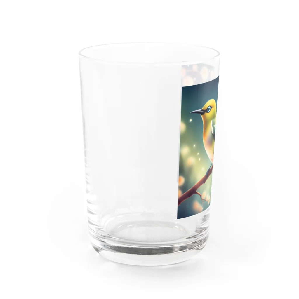 Tiny Cute Crittersのメジロ Water Glass :left