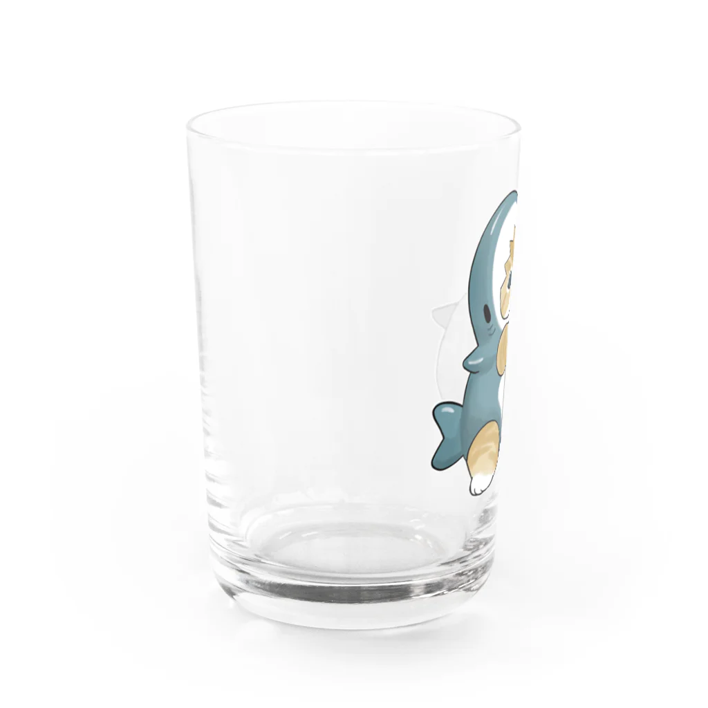 mofusandのサメにゃんペンギン吸い Water Glass :left