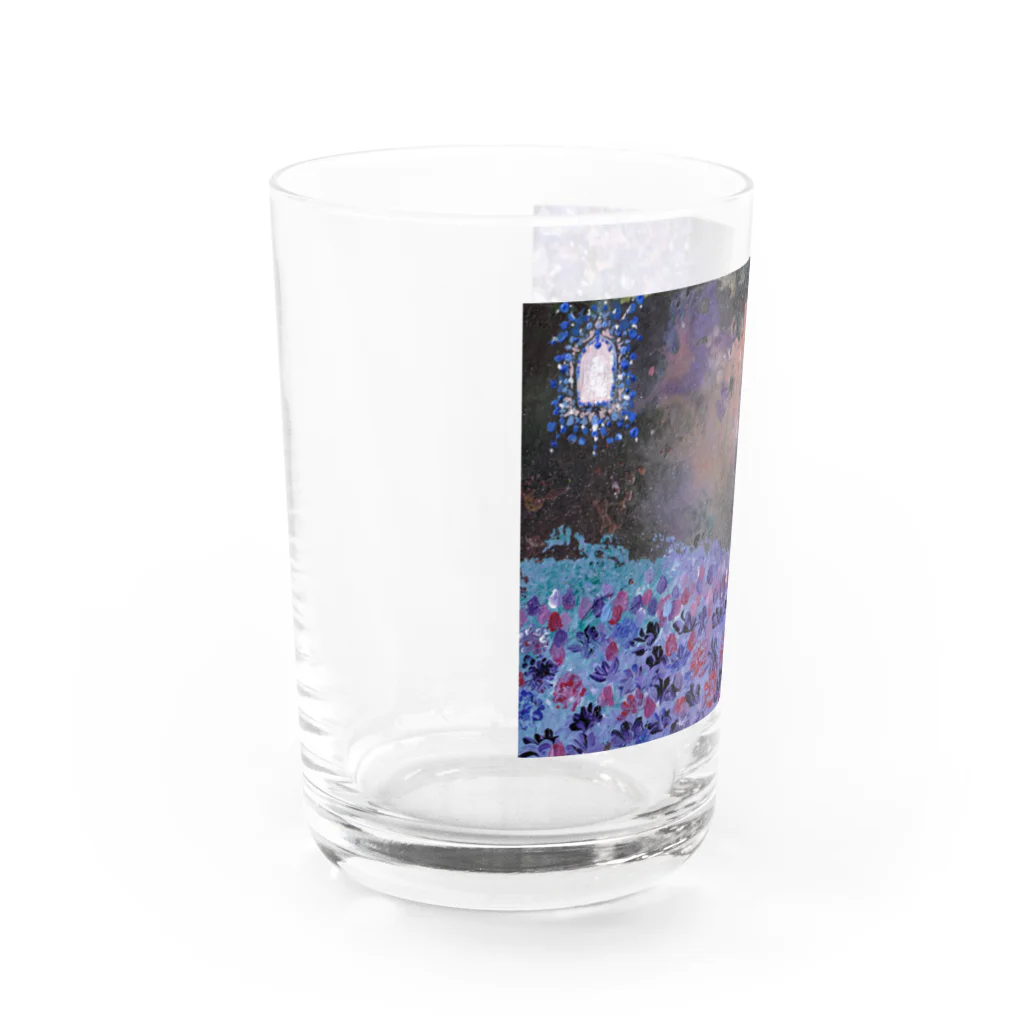 白南風諷こ ◇◇◇ みちのくの田園絵師の夢中猫　The Cat I met in my dream Water Glass :left