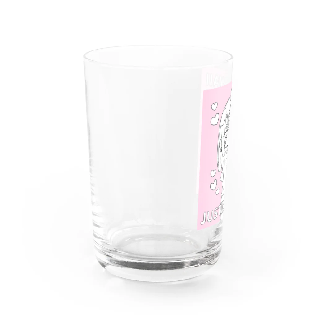 ライカのお店屋さんのKAWAII女の子（桃色） Water Glass :left