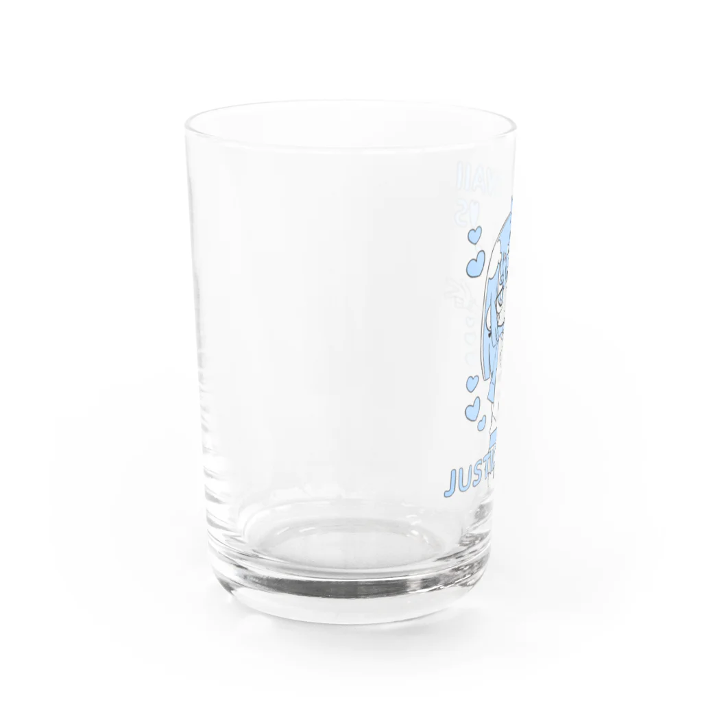 ライカのお店屋さんのKAWAII女の子（空色） Water Glass :left