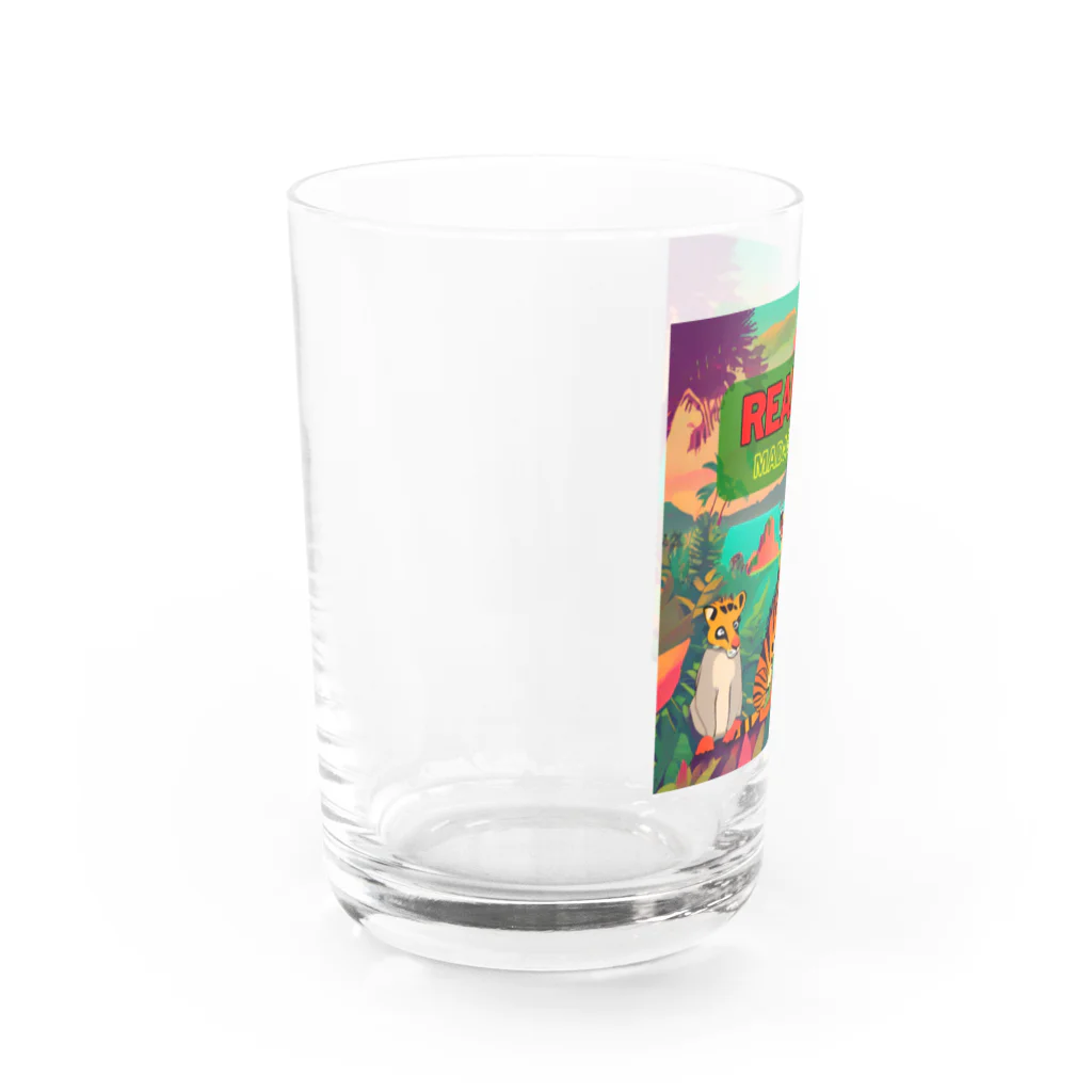 ケマオの店「ZF」の🌍 「マジですか？マダガスカル」シュールグッズ②🦁 Water Glass :left