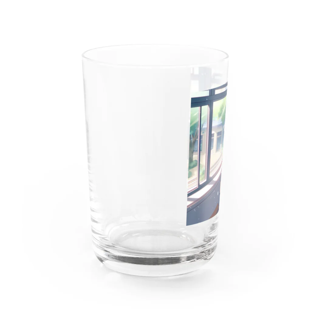 AI Creative Hub（AIクリエイティブハブ）の窓際の女子高生 Water Glass :left