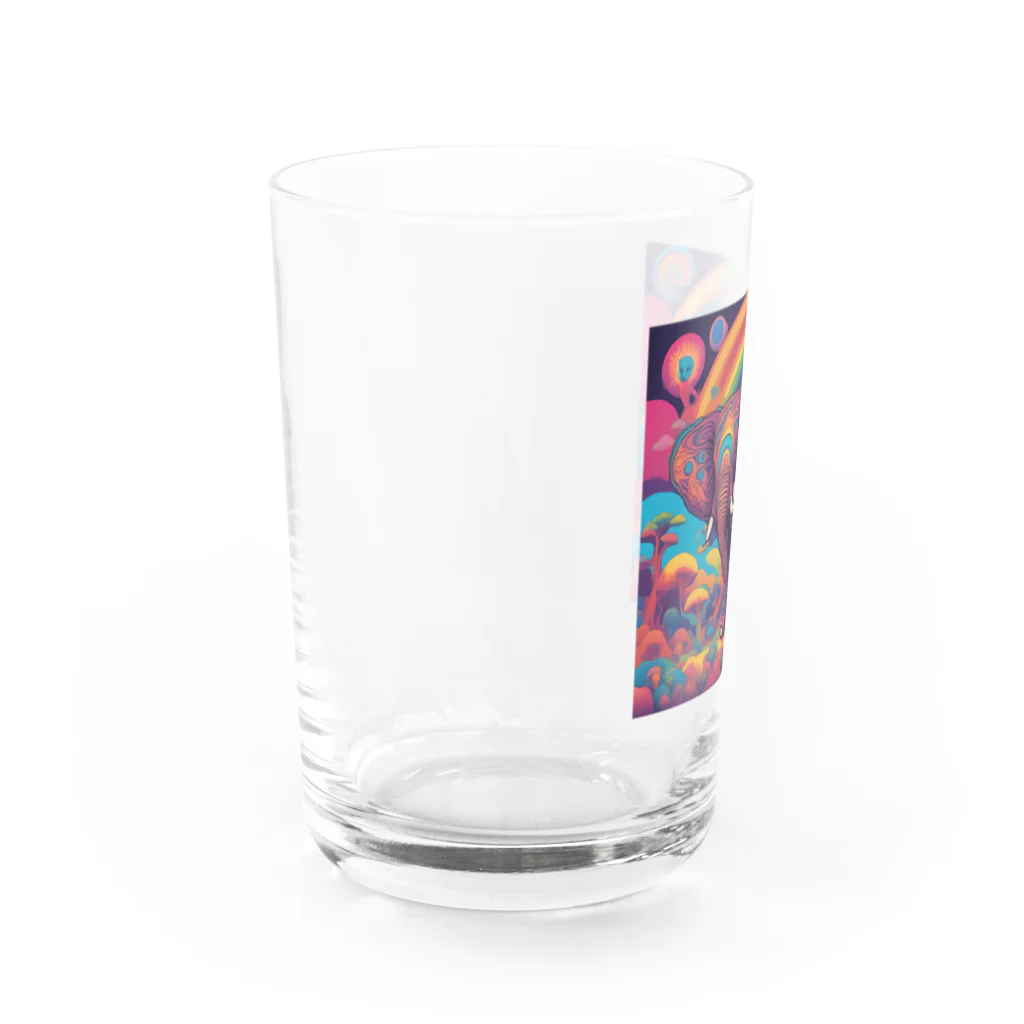 未来の未来　世界はみんなのモノの夜更かしをする動物達 Water Glass :left