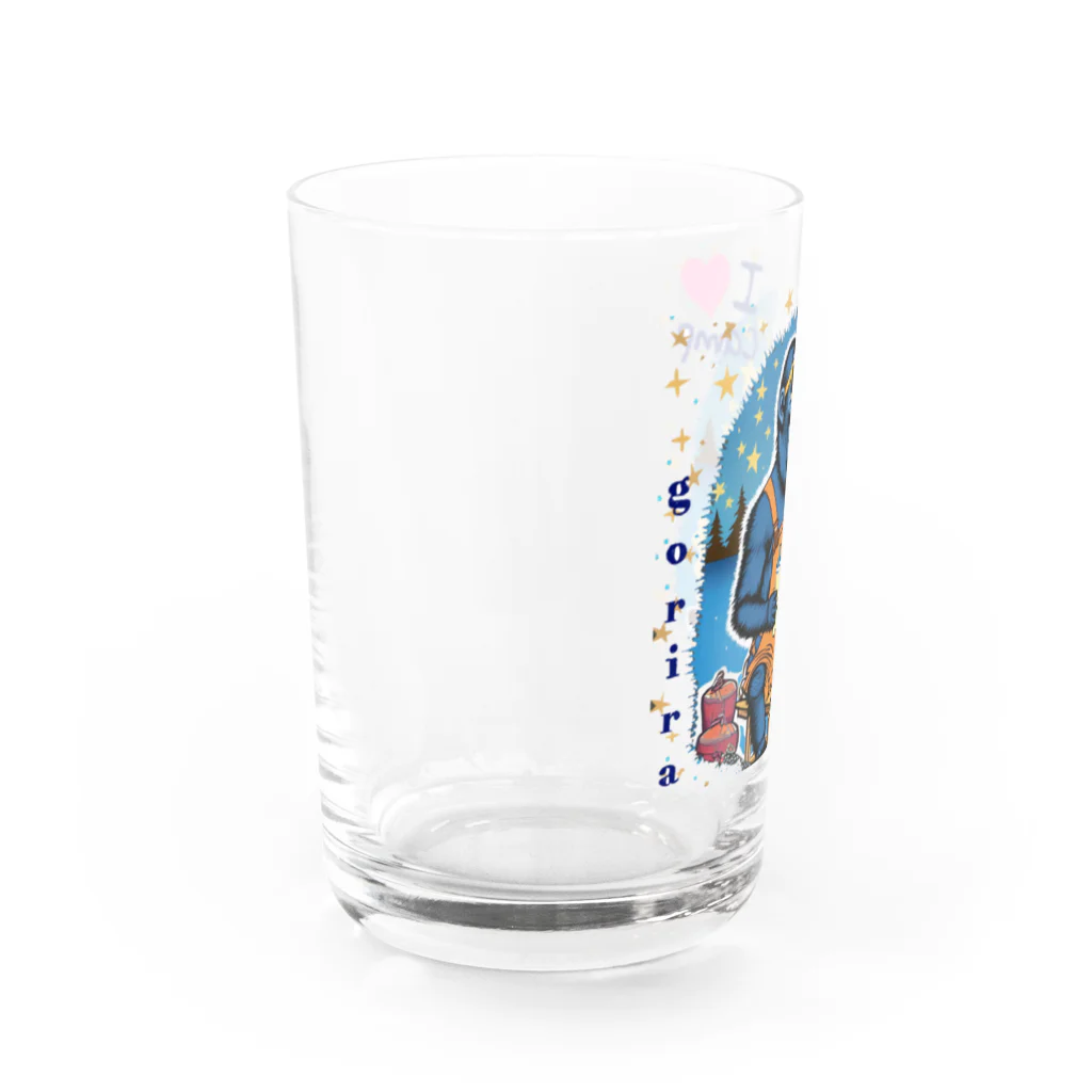 Curiosity＋のI❤️Camp ごりら Water Glass :left