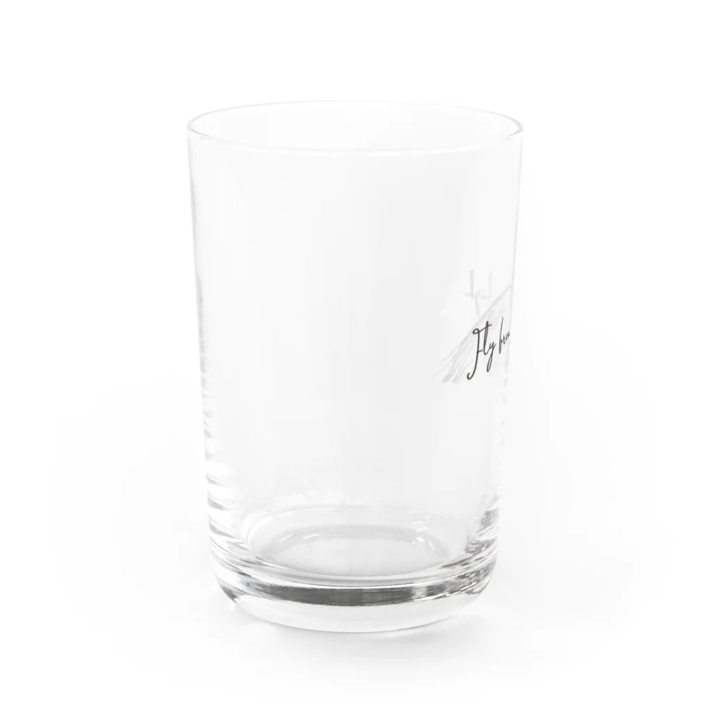 酒酔屋の爽ちゃんの自由に。高く。 Water Glass :left