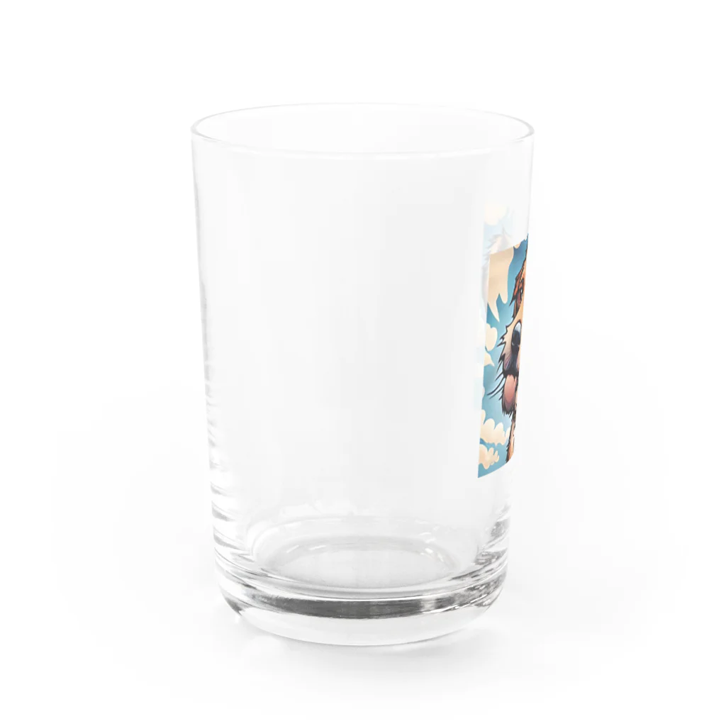 だーのハワイアンドッグ　モカちゃん Water Glass :left