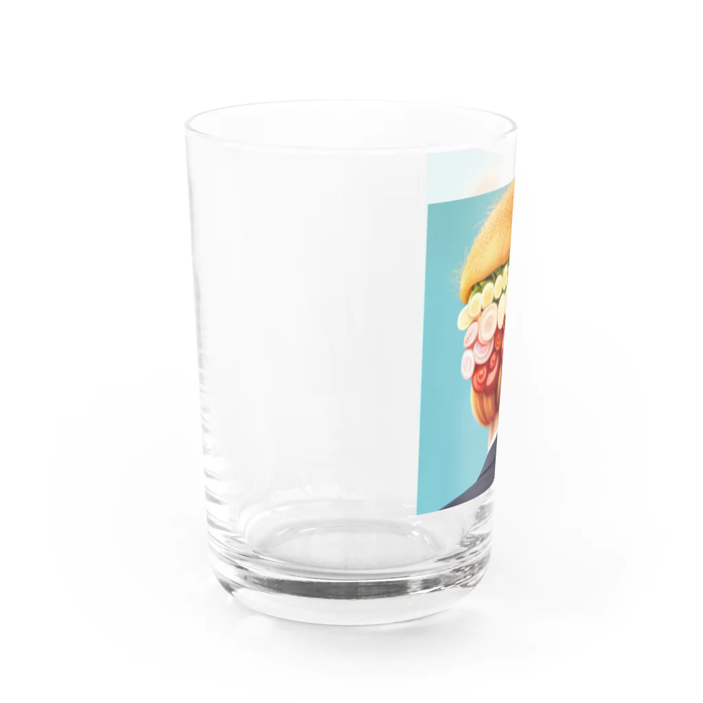 k-famのサンドウィッチヘアスタイルを楽しむの美女 Water Glass :left