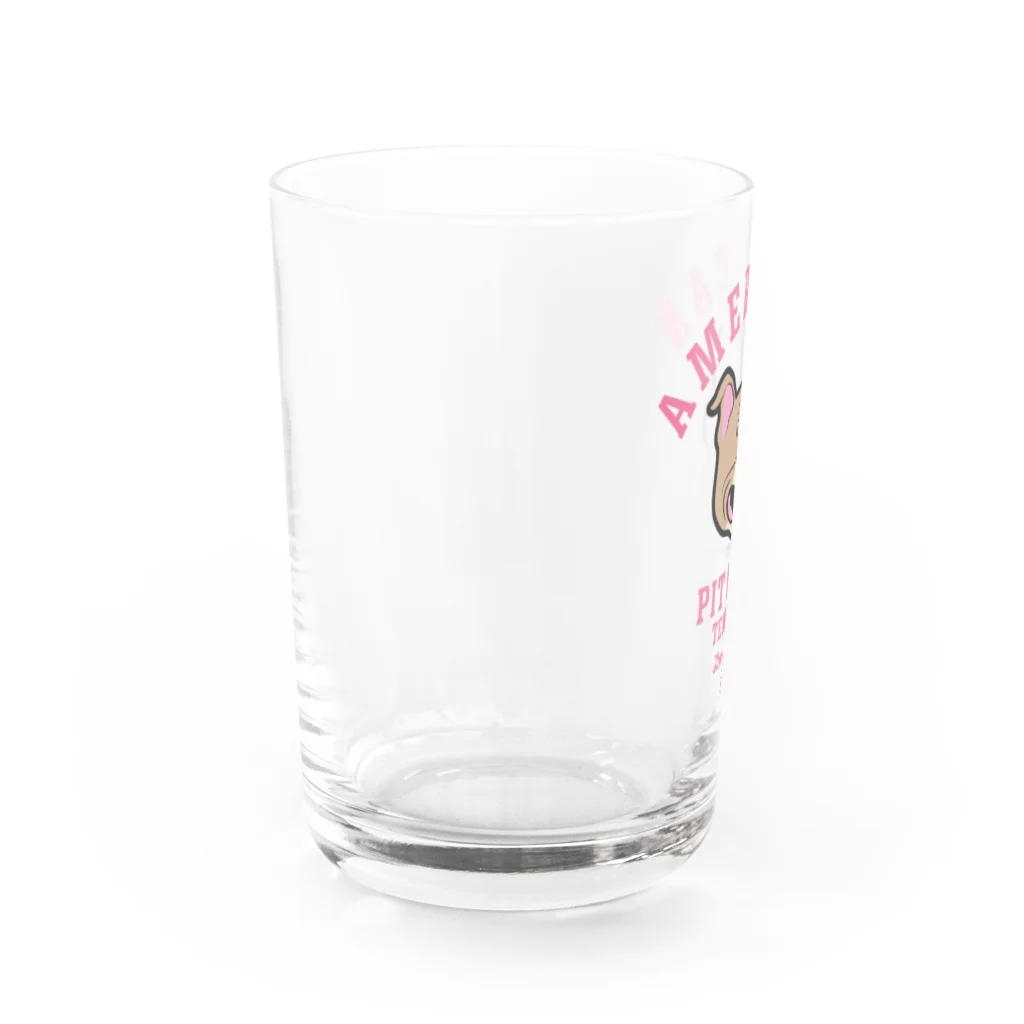 LONESOME TYPE ススのLove❤️Dogs（アメリカンピットブルテリア・赤鼻） Water Glass :left