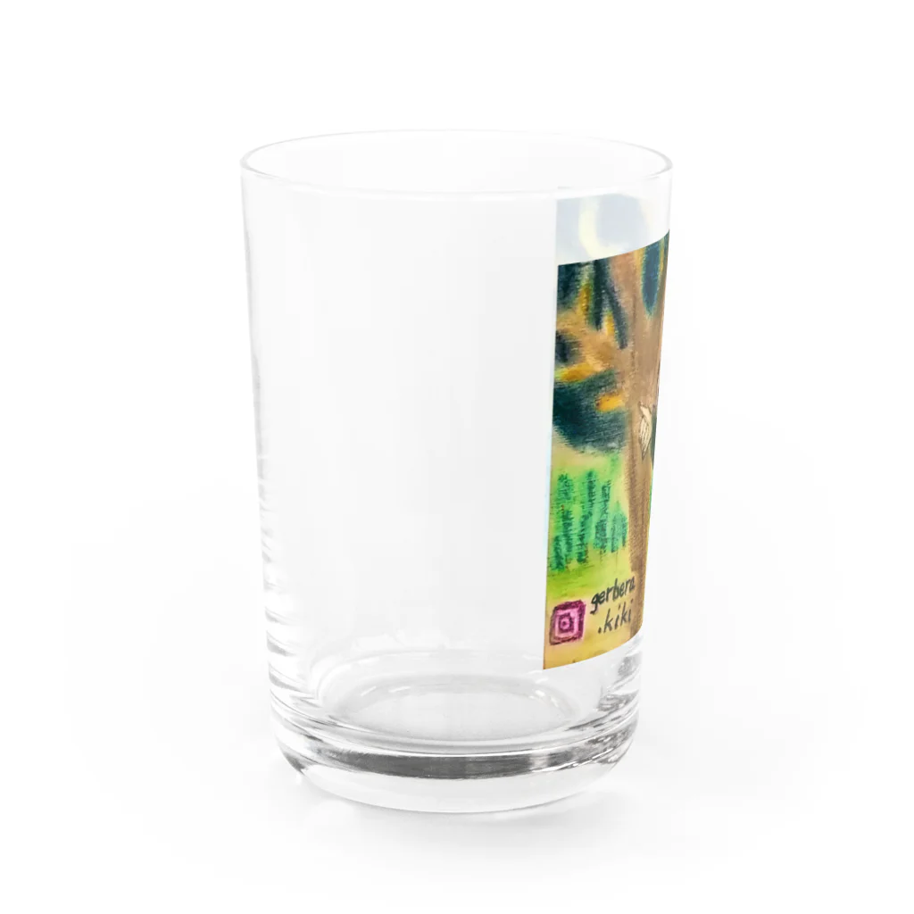 キキとココからのいおちゃん＆フクロウくん Water Glass :left